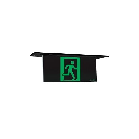 Stanilite Single Point Platinum Exit Lighting LED Edgelit Recessed Original Black