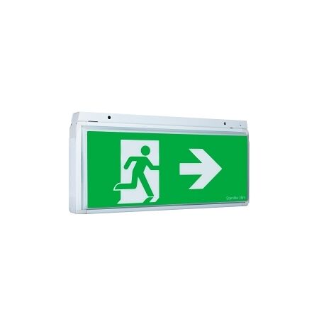 Stanilite Single Point Platinum Exit Lighting LED Quickfit Jumbo Wall or Ceiling Mount SS