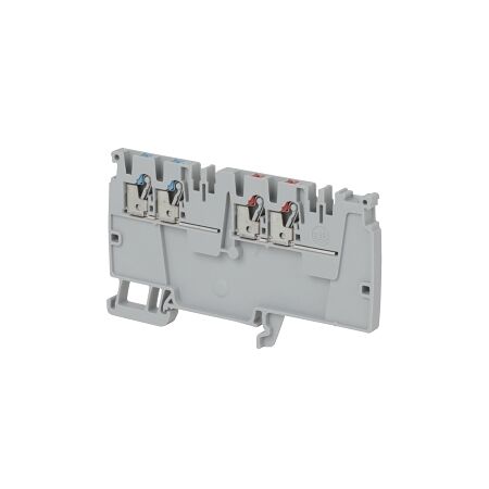 Allen-Bradley 1492-P Push-in Power Distribution Terminal 2.5mm 2 Red 2 Blue COND Entries End Grey