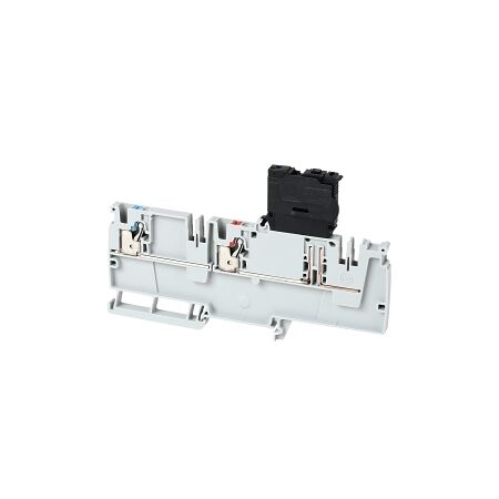 Allen-Bradley 1492-P Push-in Power Distribution Terminal 4mm 1 RD 1 BLU CON Entries Fuse End Grey