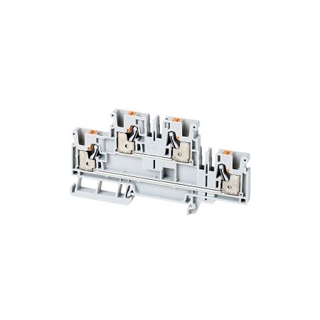 Allen-Bradley 1492-P Push-in Terminal 4mm 2 Level 4 Conductor Entries Grey