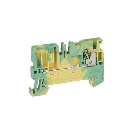Allen-Bradley 1492-P Push-in Earth Terminal Plug-in 2.5mm 1 Level 2 Conductor Entries Green Yellow
