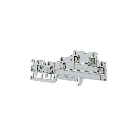 Allen-Bradley 1492-P Push-in Sensor Terminal 1.5mm 1 Level 4 Conductor Entries Grey