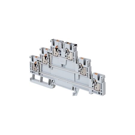Allen-Bradley 1492-P Push-in Terminal 2.5mm 3 Level 6 Conductor Entries Commoning Grey
