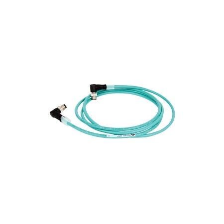 Allen-Bradley 1585 Shielded Ethernet Cable Hi Flex Pur 2 Pair CAT5e Teal M12 to M12R 3M