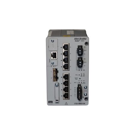 AB Stratix 5800 Modular base, Advance, 8 x 100MB copper ports, 2 x 1GB SFP slots, layer 2
