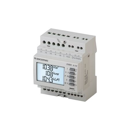 Socomec DIRIS A-10 Multifunction Meter 5A CT Pulse 4 DIN