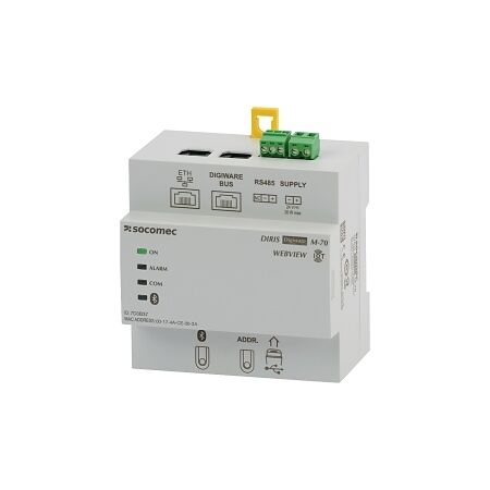 Socomec Digiware M-70 BLE Monitoring and Gateway RS485 Ethernet and Bluetooth