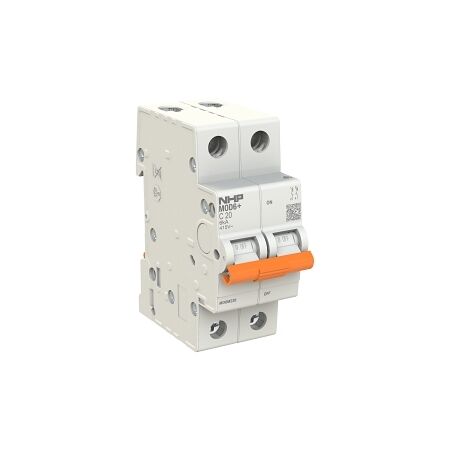 NHP MOD6+ Miniature Circuit Breaker MCB 6kA 2 Pole 10A C Curve
