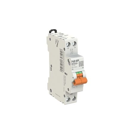 NHP MOD6+ Miniature Circuit Breaker MCB 6kA 1 Pole plus 1 Pole 6A C Curve