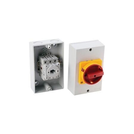 Allen-Bradley 194E Enclosed Disconnect Switch IP 65 Plastic, Type N Actuator Red/Yellow, 3 Pole 25A