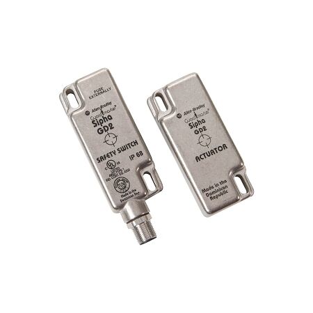 Allen-Bradley 440N Sipha S43 Sensor Stainless Steel Switch 1NC 1NO Safety 1NO Aux 8Pin DC Micro QD