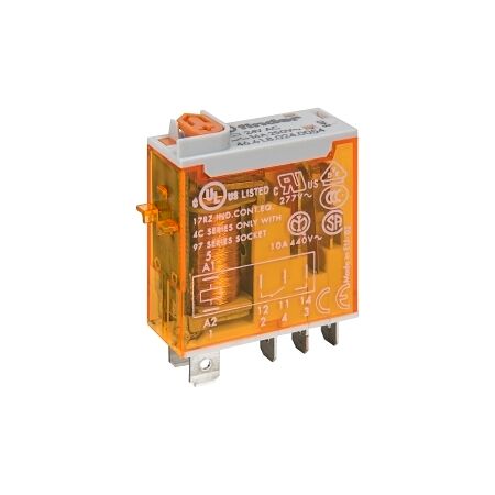 Finder 46 Series Miniature Relay 16A 1 CO 24V AC Coil with PB plus LED plus Mech. Indicator