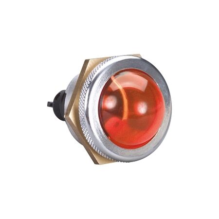 Austrol N100 Lens Glass Dome 45mm Panel Mount PL Type Red for 30.5mm Operators