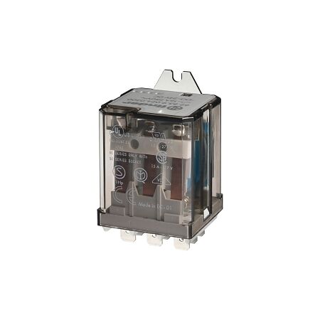 Finder 62 Series Power Relay Flange Mount 16A 2CO 240V AC Coil with Pushbutton and Mechanical Ind