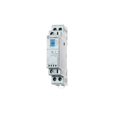 Finder 22 Series Modular Contactor 25A 24V AC DC Coil 2 Normally Open Contacts