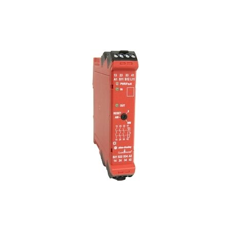 AB 440R GSR CI Safety Relay Single Input 24V DC 2NC OSSD 3NO 1 Solid State Auxiliary Output