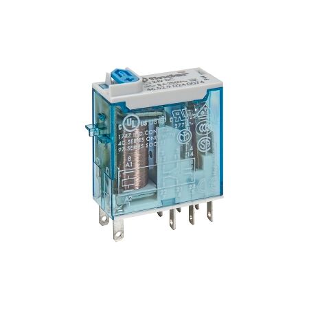 Finder 46 Series Miniature Relay 8A 2 CO. 24V DC Coil with PB plus LED plus Mech. Indicator