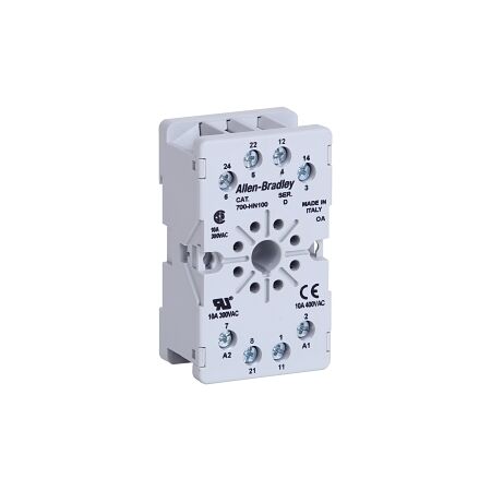 Allen-Bradley 700-H Tube Base Socket 8Pin Screw Terminals Guarded Touch Safe Terminal Construction