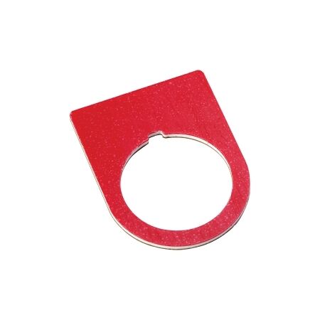 Allen-Bradley 800F Legend Plate 30 X 40mm, CUSTOM, Red with White Text