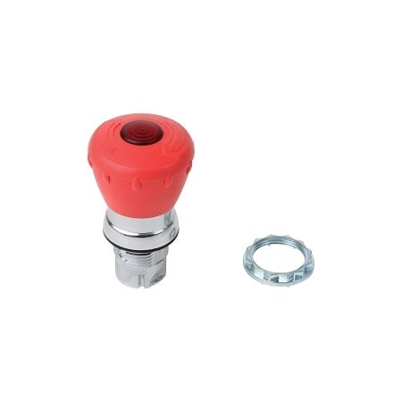 Allen-Bradley 800F E Stop 22.5mm Head Only Metal Mushroom Head Twist to Release 40mm Red Illum