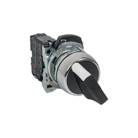 Allen-Bradley 800F Selector Switch 22.5mm Complete Metal STD Knob 2 POS Maint Black 1NO