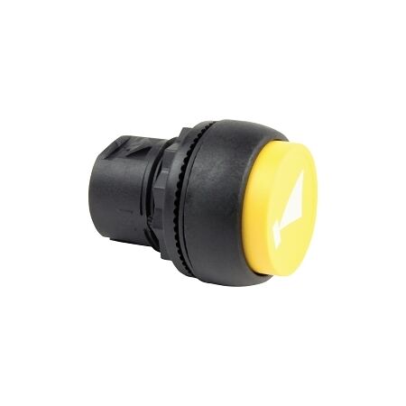 Allen-Bradley 800FC Pushbutton 22.5mm Head Only Plastic Momentary EXT HD Yellow Cap ALARM Non Ill