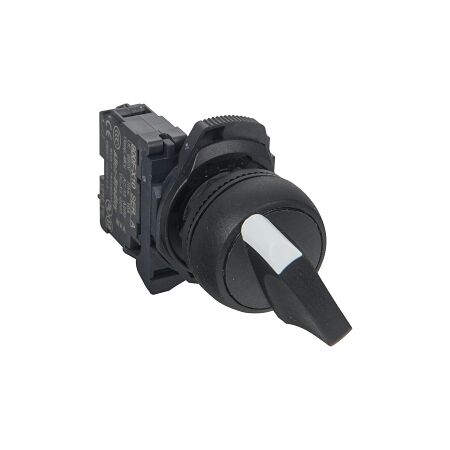 Allen-Bradley 800F Selector Switch 22.5mm Complete PLT STD Knob 2 Position Maint Black 1NO