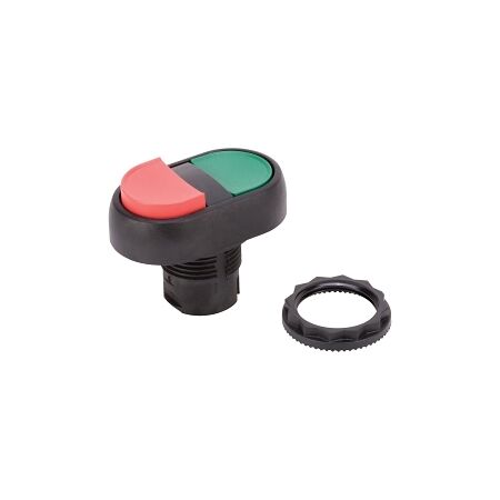 Allen-Bradley 800F PB 22.5mm 2 Pos. Mom. Multi Function Non Illum Pos. A Ext Red Pos. C Flush Green