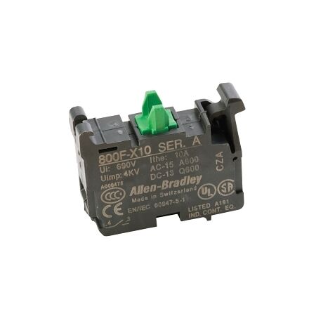 Allen-Bradley 800F NO  Latch Screw Contact Block 1 N.O. for 22.5mm Pushbutton