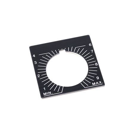 Allen-Bradley 800H Legend Plate 47 X47mm, Potentiometer,Graduated Markings, Grey