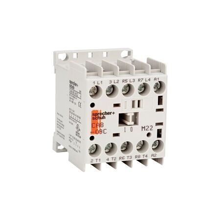 S+S CA8 Contactor Mini 4kW 4Pole 110VDC Coil 2NO 2NC Contact Auxiliary