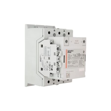 S+S CA9 Contactor 55kW 3Pole 100 to 250VAC and VDC Coil 1NO 1NC Contact Auxiliary with Lugs