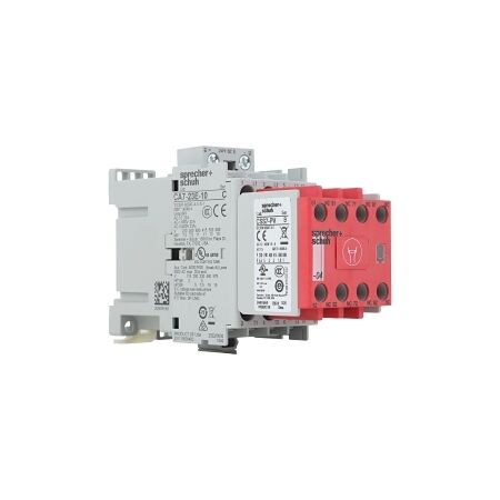 S+S CAS7 Safety Contactor 11kW 3Pole 24VDC Coil 1NO 4NC Contact Auxiliary
