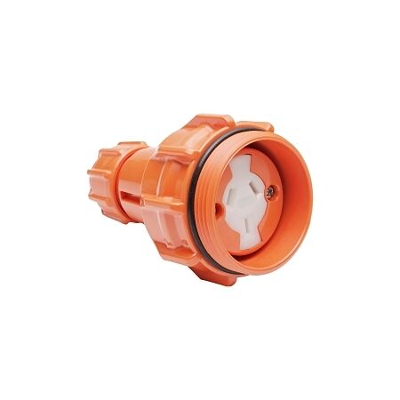 NHP ISO Extension Socket, 3 Flat Pins 10A 250V AC, Resistant Orange