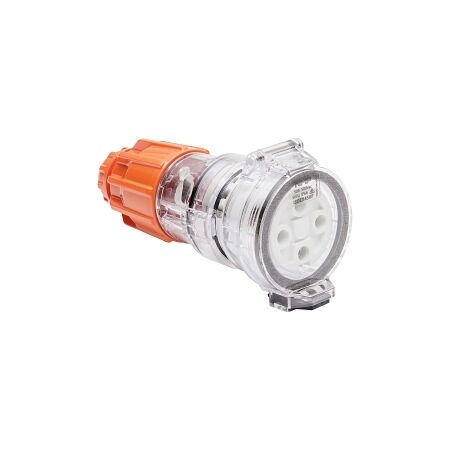 NHP ISO Extension Socket, 4 Round Pins 50A 500V AC, Electric Orange