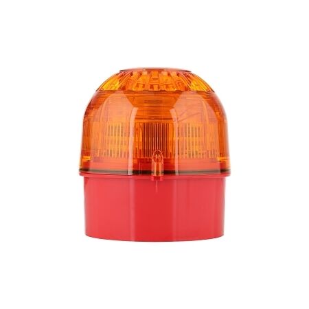 Klaxon Sonos Sounder Beacon LED 1 Alarm 32 Tones 102B IP65 110-230V DC Surface Mnt Lens Amber