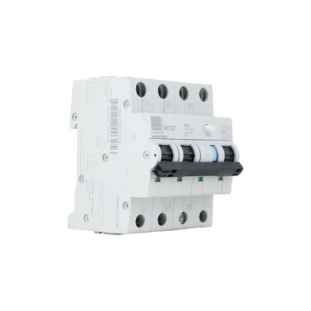 NHP MOD6 Residual Current Device - Short body w/ Overcurrent 6kA 16A 3PN C Curve 30mA Type A 72mm