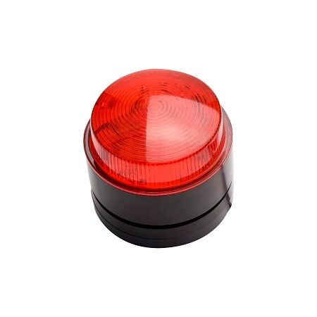 Moflash Xenon Beacon 2 Joules Flashing Mode IP67 10-100VDC 20-72VAC Wall or Surface Mount Lens Red
