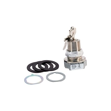 Allen-Bradley 800T Key Selector Switch 30.5mm 2 Pos. Fingersafe Cyl. Lock Maintained Both D018