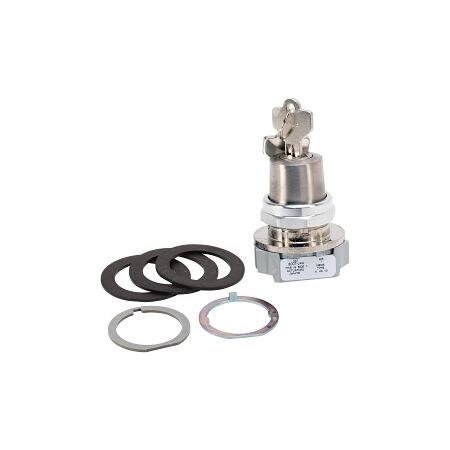 Allen-Bradley 800T Key Selector Swtich 30.5mm 3 Pos. Cyl. Lock Maintained Lock All D018