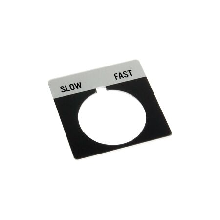 Allen-Bradley 800T Legend Plate 46 x 47mm Gray SLOW FAST for 30.5mm Pushbutton