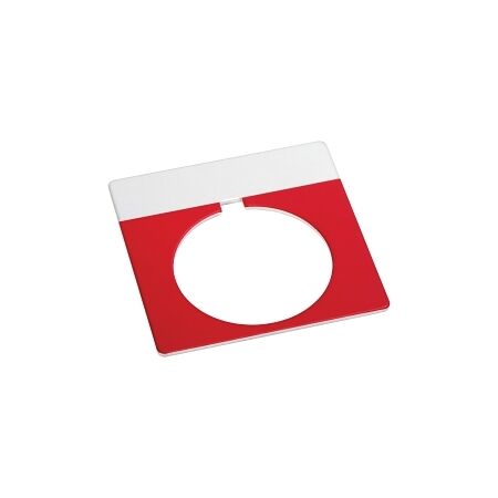 Allen-Bradley 800T Legend Plate 46 x 47mm Red Blank for 30.5mm Pushbutton