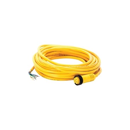 AB 889N Cordset Cable PVC Yellow 7 Pin 18 to 20AWG Mini Plus Female Straight Unshielded 10m