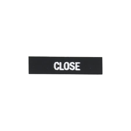 Sprecher and Schuh D7 Legend Plate 30 x 40mm Snap-In Close Black with White Text Close