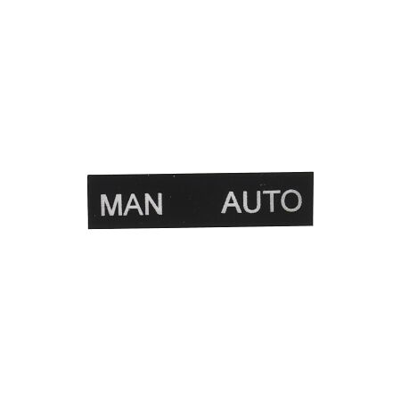 Sprecher and Schuh D7 Legend Plate 30 x 40mm Snap-In White Text MAN O AUTO