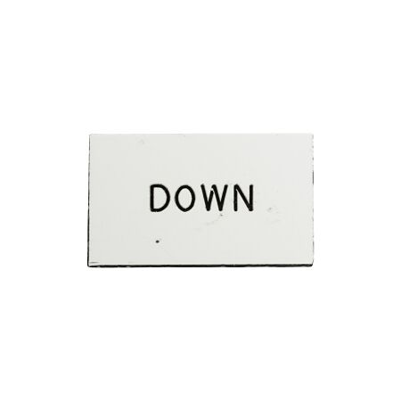 Sprecher and Schuh D7 Legend Plate 30 x 50 mm White with Black Text DOWN for D120 and D7200