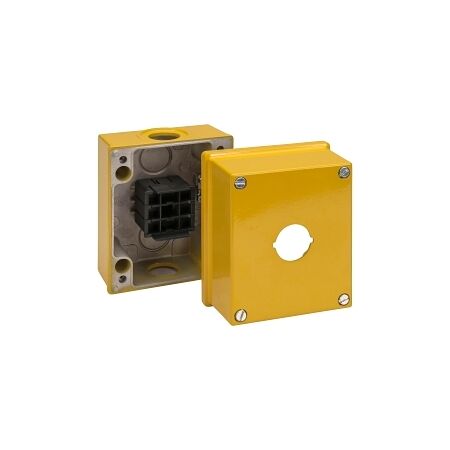 Sprecher and Schuh D7 Enclosure Metal 22.5mm 1 Hole Yellow IP66
