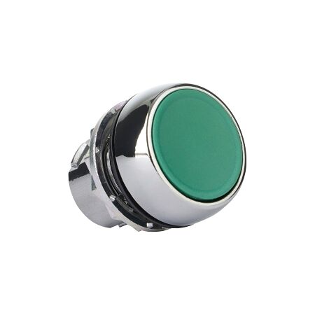 Sprecher and Schuh D7 Pushbutton 22.5 mm Head Only Metal Momentary Flush Green Cap Non Illuminated