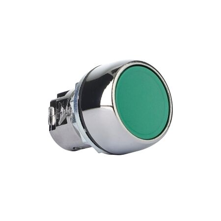 Sprecher and Schuh D7 Pushbutton 22.5 mm Head Only Metal Latching Flush Green Cap Non Illuminated